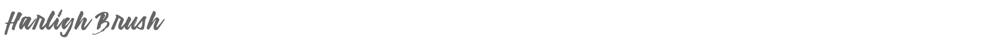 Sample characters Harligh Brush Font